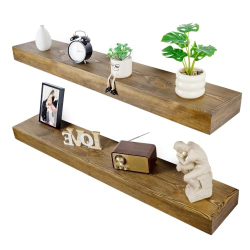 Floating Shelves 3 inch Thick for Wall Set of 2