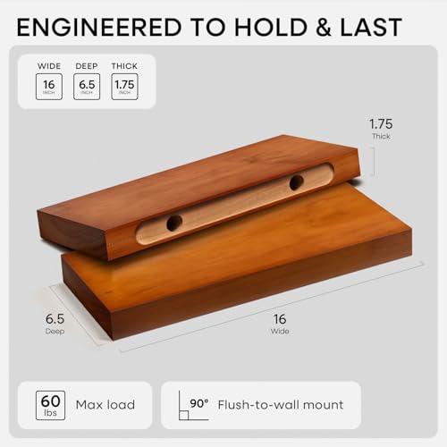 16 Inch Floating Shelves (4 Count)