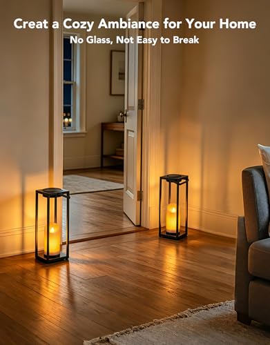 Solar Lanterns Outdoor Waterproof 2 Pack (2 Count)