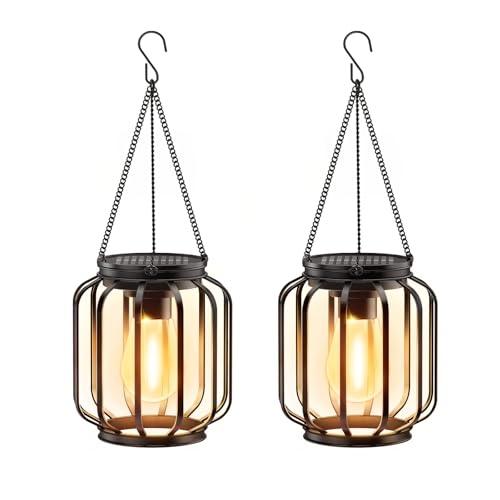 Solar Hanging Lanterns Outdoor (2 Count)