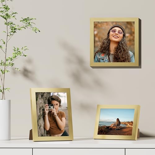 5x7 Picture Frames Set of 9 for Wall or Tabletop Display (9 Count)