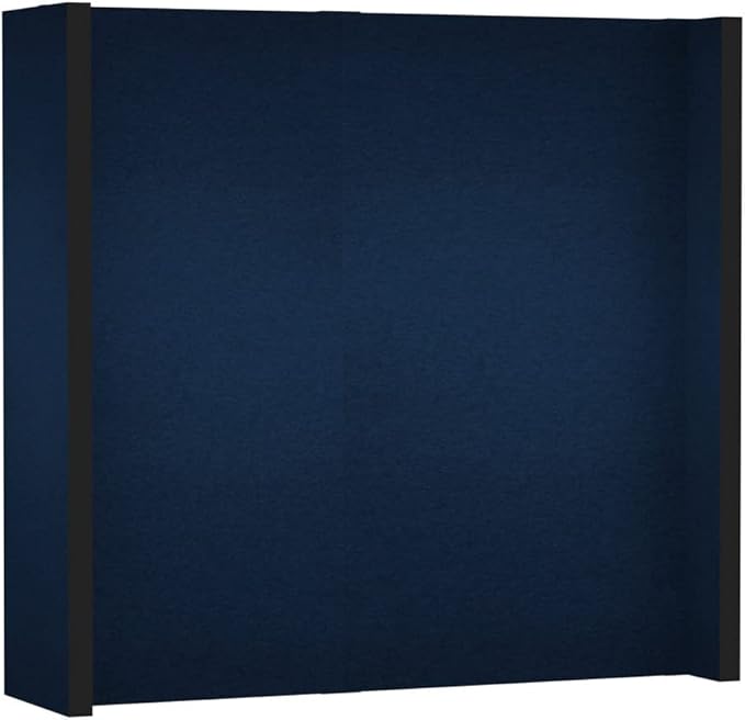 EverPanel Modular 7' x 7' Wall Kit | Dark Blue SoundSorb with Black Trim | Room Divider | Interlocking Wall Panels | Temporary Room Separator | Configurable Partition