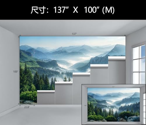 Misty Pine Forest Wall Paper Mural Peel and Stick for Living Room