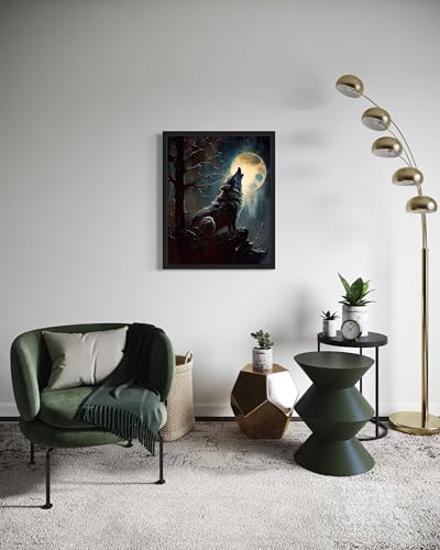 Wolf howling Poster Art Print