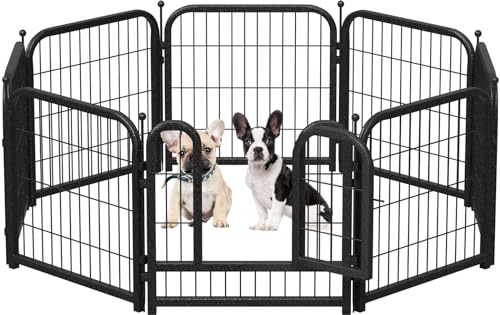 Metal Dog Playpen 24in H 8 Panels Heavy Duty Dog Fence