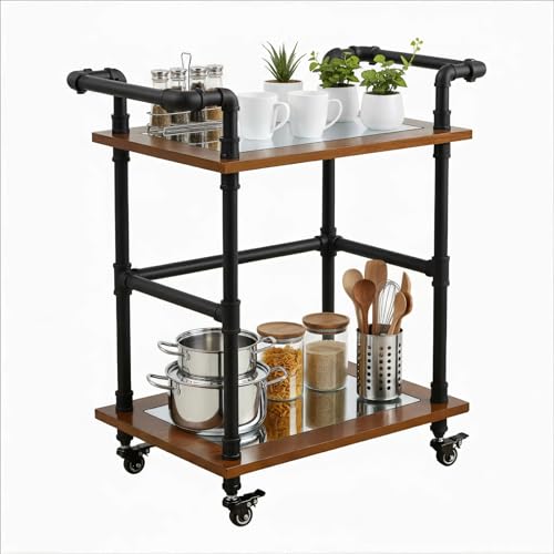 Industrial Pipe Bar Cart