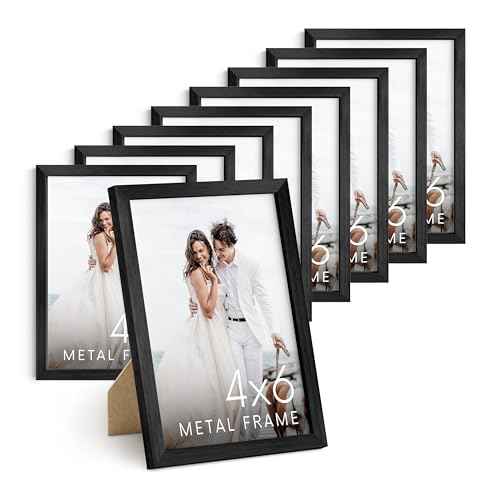 4x6 Black Metal Picture Frames (6 Count)