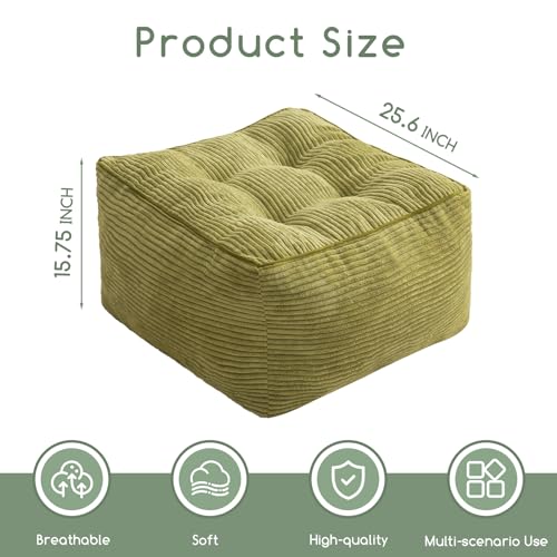 Square Stuffed Pouf Ottoman