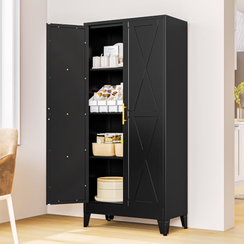 61" H Kitchen Storage Cabinet with Doors