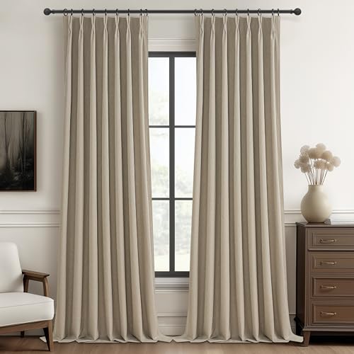 Extra Long Custom 102 Inch Viral Curtains with Pinch Pleat Clips