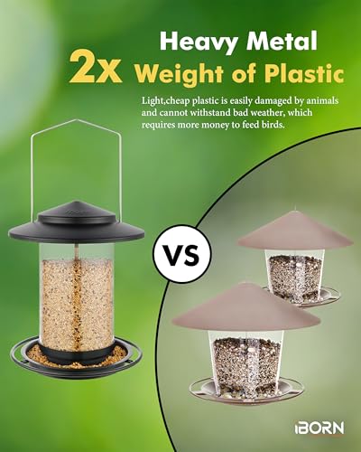Metal Bird Feeders for Outdoors Hanging