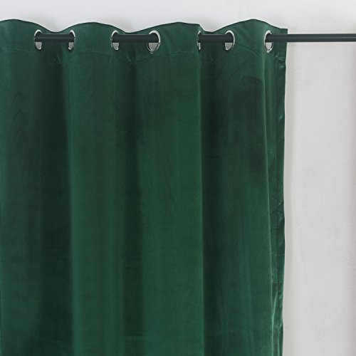 Super Soft Signature Velvet Curtains Set of 2 Smoky Dark (2 Count)