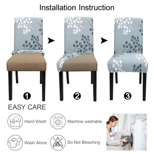 Pattern Chair Covers for Dining Room Set of 4