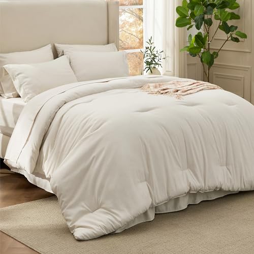 King Size Comforter Set Beige