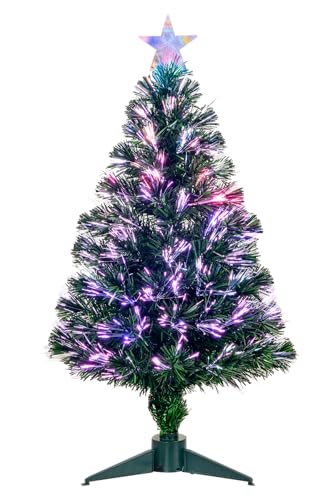 3FT Fiber Optic Green Christmas Tree Artificial Tree with Stand