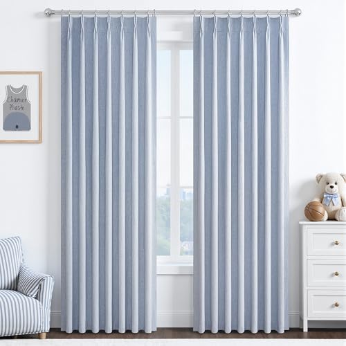 DustyBlue 84 Inches Blackout Curtains Length for Kids (2 Count)
