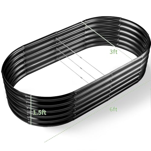 6x3x1.5ft Galvanized Raised Garden Bed Kit