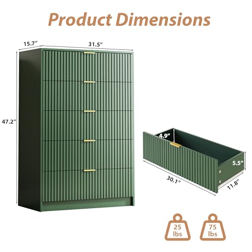 5 Drawer Dresser for Bedroom