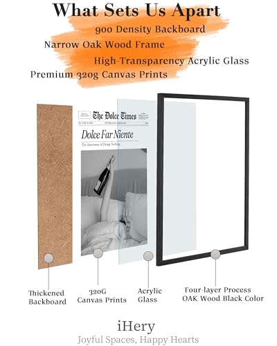 12x16in Dolce Far Niente Black Framed Newspaper Wall Art