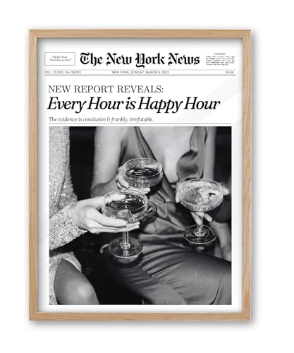 Small 8x10in Every Hour Is Happy Hour Framed Wall Art