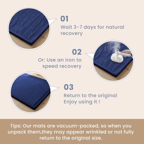 Baby Play Mat for Floor 1.3" Thick Memory Foam Play Mat 71"×79" Tummy Time Crawling with Non