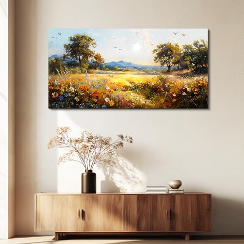 Canvas Wall Art For Living Room Wall Decor For Bedroom Office Wall Decoration Rural Pastoral Painting Artwork Room Aesthetic Home Decor 20x40 In