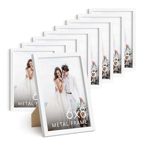 6x8 White Aluminum Frame Set of 9