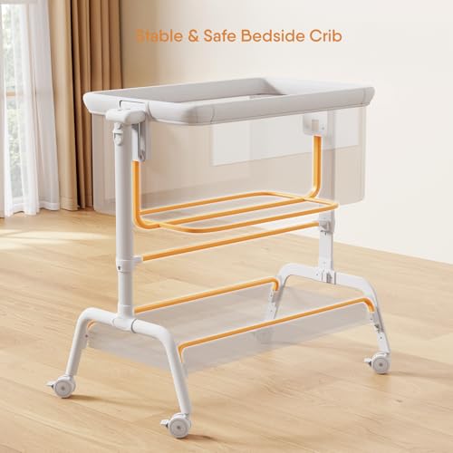 3-in-1 Baby Bassinet, Rocking Bassinet & Bedside Sleeper for Newborn Baby