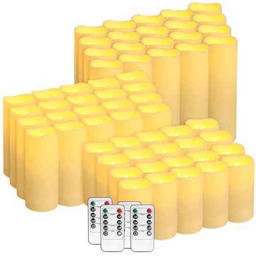 48 Pack LED Flameless Candles with Remote Control (48 Count)