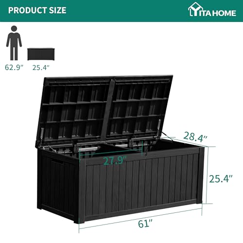 180 Gallon Large Outdoor Storage XL Deck Box w