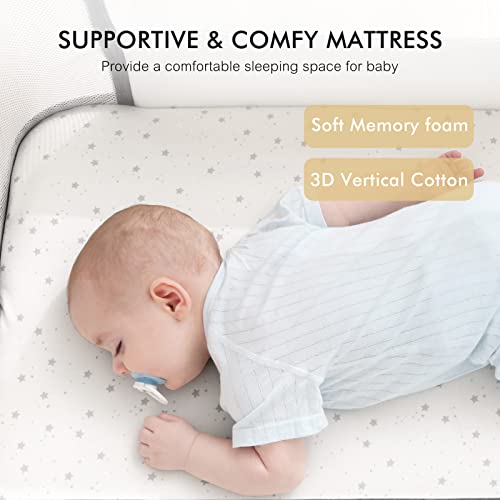3-in-1 Baby Bassinet, Bedside Sleeper & Rocking Bassinet, Full Mesh