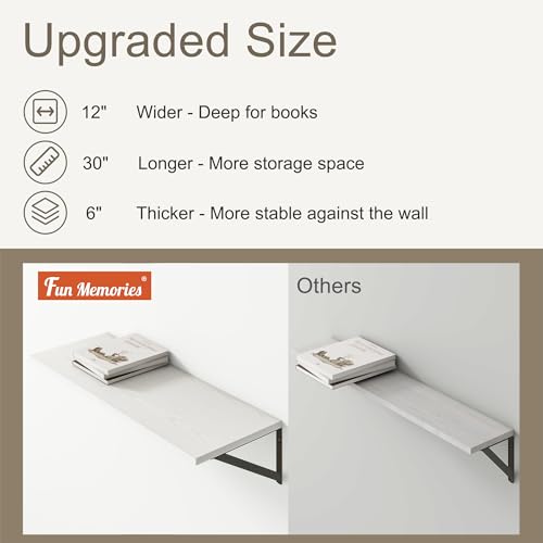 12 Inch Deep Floating Shelves