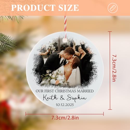 Personalized First Christmas Married Ornament 2026