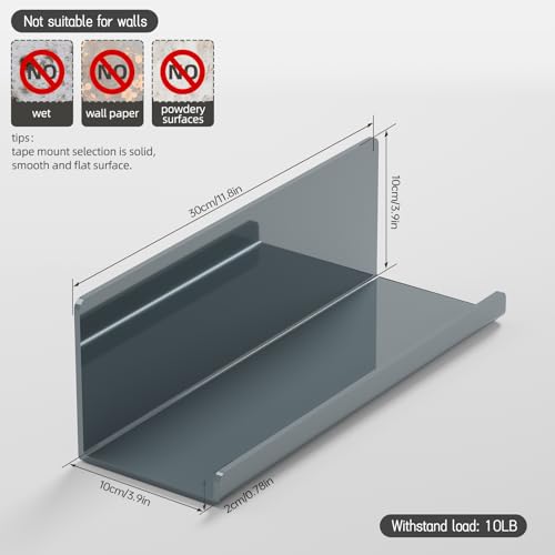 Adhesive Floating Shelves for Wall No Drilling