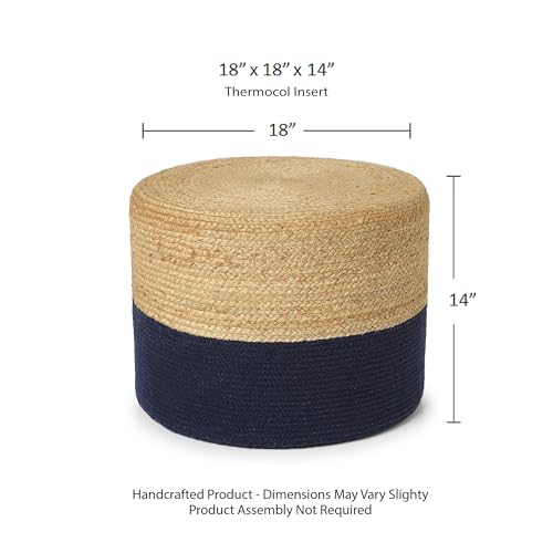 Jute Cotton Pouf Ottoman