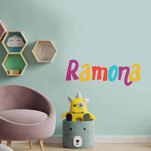 Personalize Your Name with Funny Font I Custom Wall Decal for Cute Room Decor I Custom Vinyl Lettering for Baby Nursery Decor I Stickers for Kids I Multiple Size Options