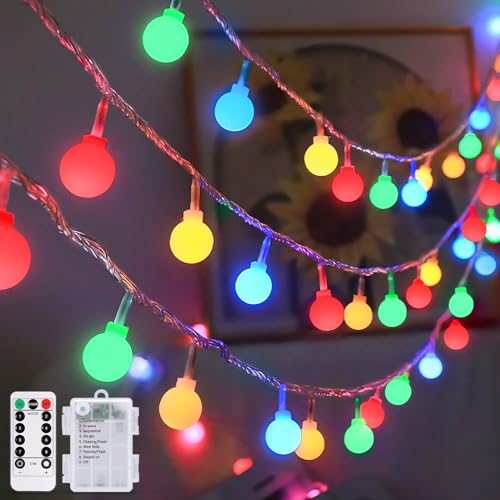 33ft 100 LED Battery Operated Christmas Lights Outdoor Waterproof