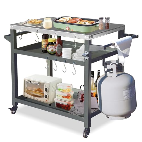 Domi 3 Shelf Outdoor Grill Table