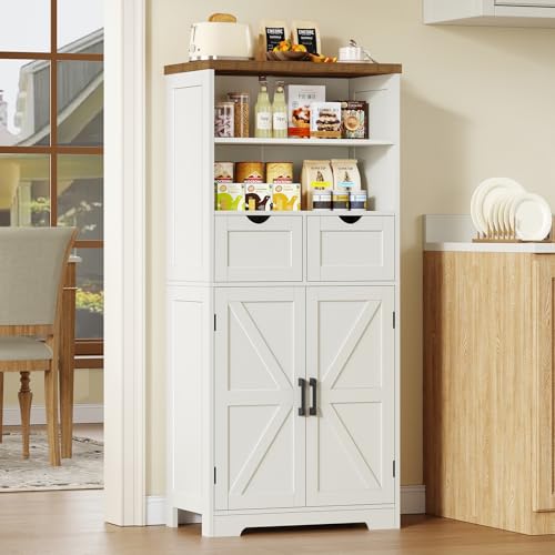 Storage Cabinet with Doors & 2 Drawers