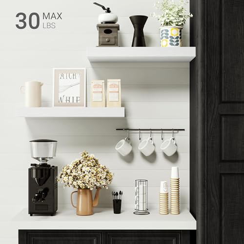 Floating Shelves for Wall Mounted 16 inch Set of 2 (2 Count)
