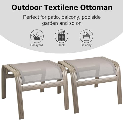 Outdoor Ottoman Patio Footstools (2 Count)