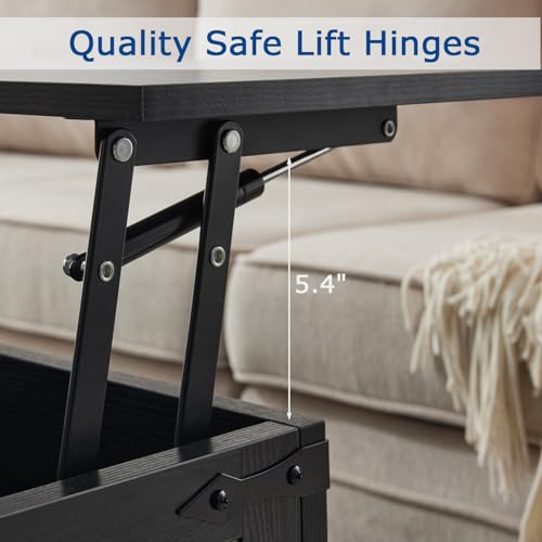 Black Coffee Table with Storage