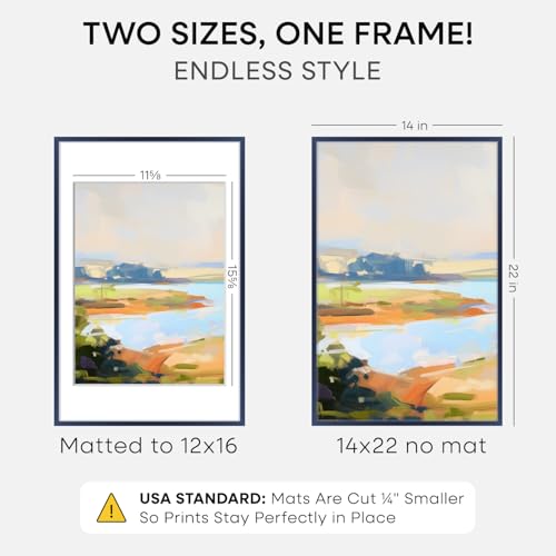 14x22 Blue Picture Frame
