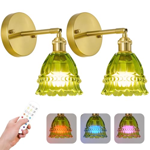 Vintage Battery Operated Wall Sconces Set of 2 (2 Count)