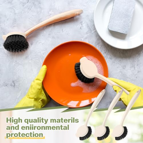 16 Pack Dish Brush with Handle Dish Scrubber Brush with Built (16 Count)