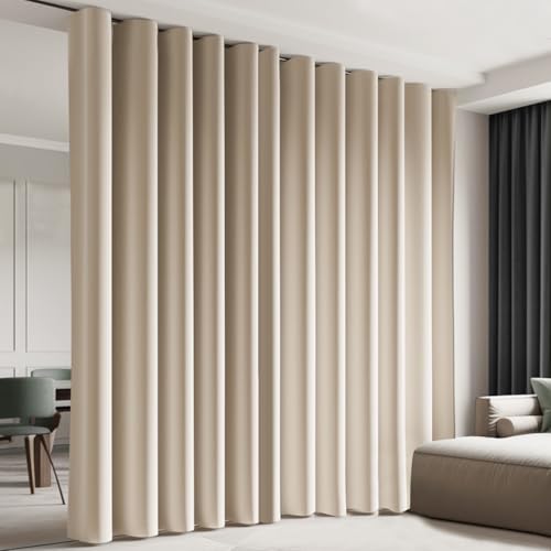 Room Divider Blackout Curtain Track Curtains Wall Dividers Panels Screen for Living Rooms Bedroom Office Privacy Partition Separation