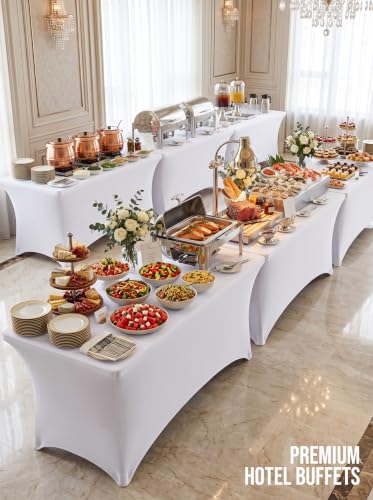 Bulk 10 Pack 6Ft Tablecloths for Hotels (10 Count)