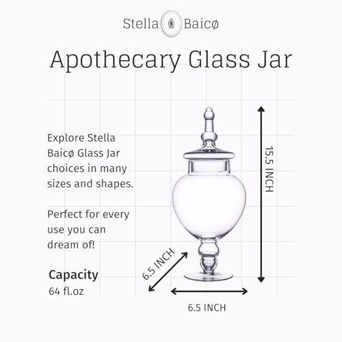 Large Glass Apothecary Jars with Lid