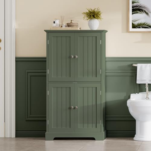 Bathroom Floor Cabinet with Adjustable Shelves