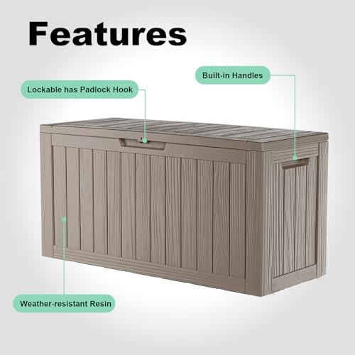 90 Gallon Deck Boxes Outdoor Waterproof